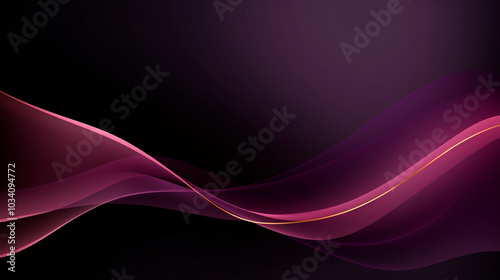 Purple abstract background with lines, stripes. Wavy text area for card, banner, flyer, design