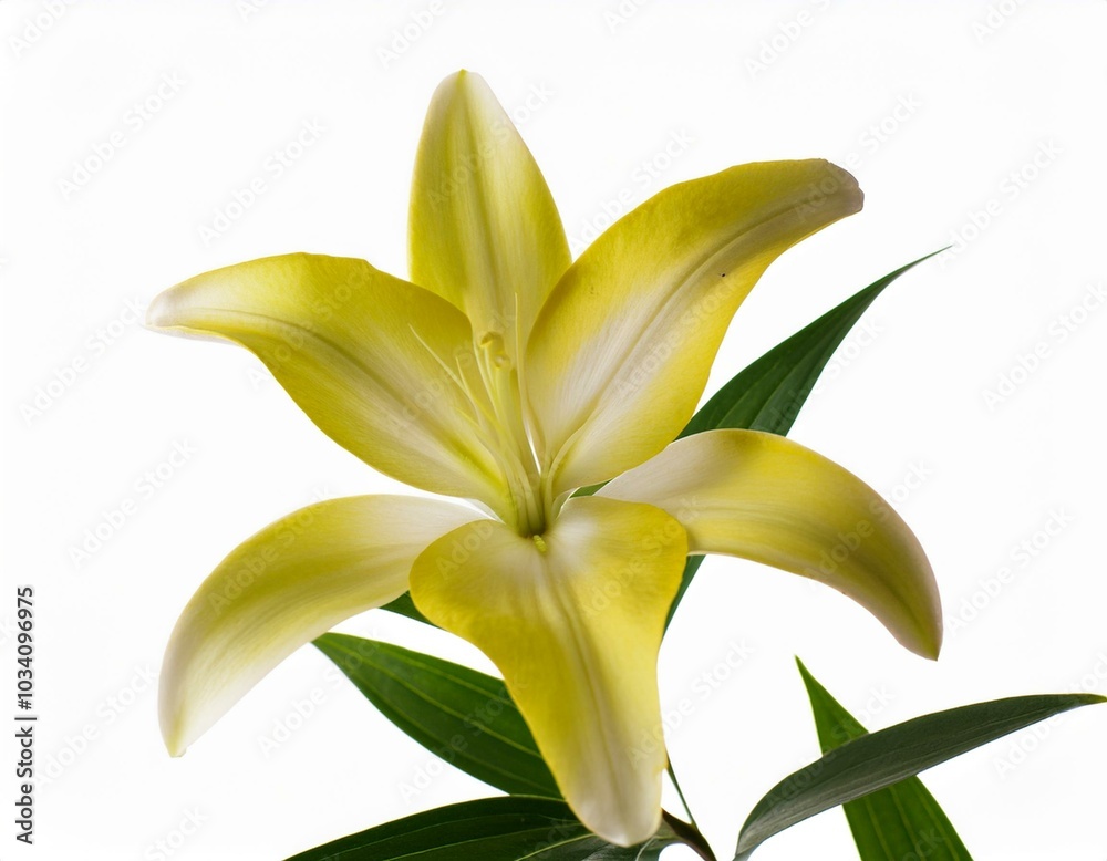 Yellow lily flower close-up Yellow lily flower close-up