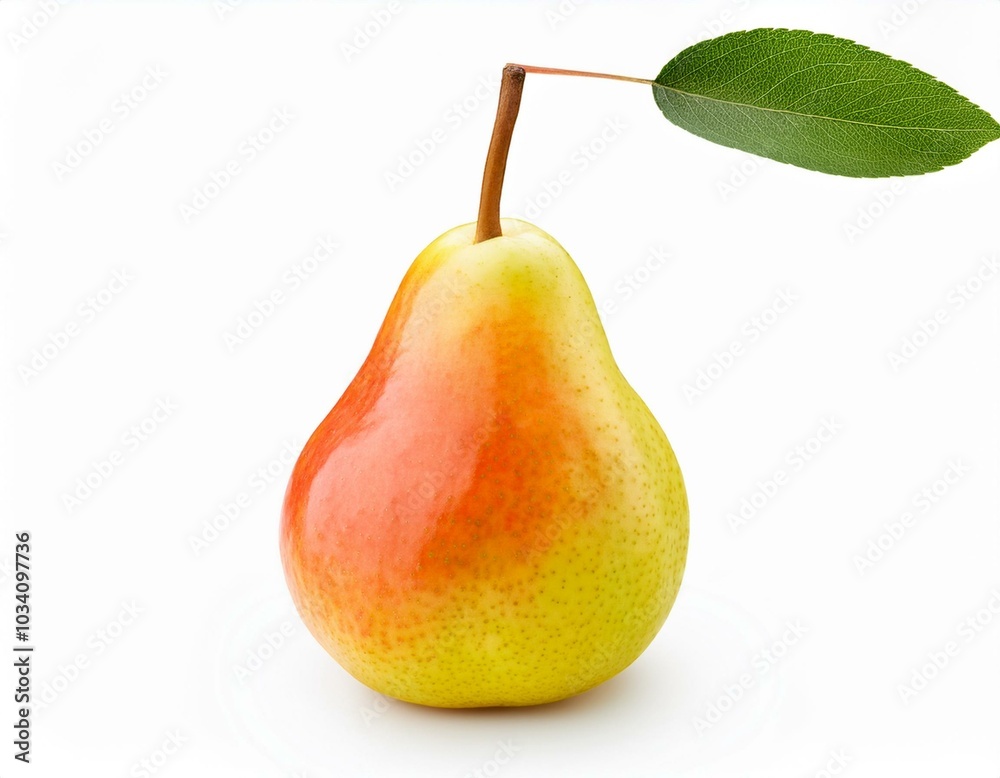 Fresh, ripe pear on white background Fresh, ripe pear on white background