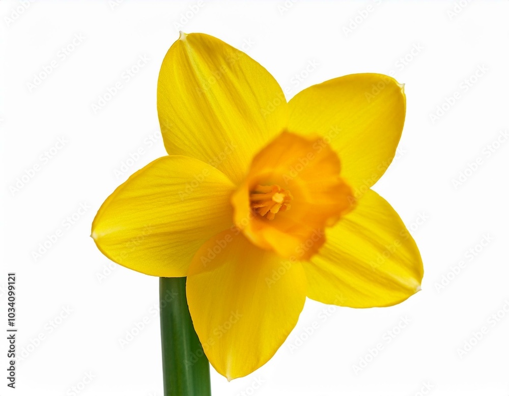 A single yellow daffodil