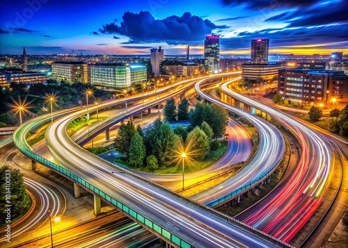 High Dynamic Range of Birmingham Inner Ring Road Traffic Loops at Night