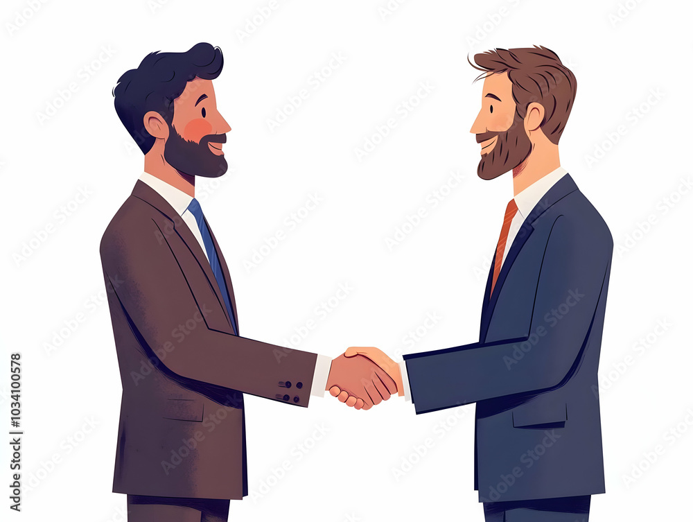 Surprise Donor Meeting Handshake: Politician's Shocked Reaction & Donor's Smile in Flat Vector Illustration - Excitement of Campaign Finance Breakthroughs Surprise Donor Meeting Handshake: Politician's Shocked Reaction & Donor's Smile in Flat Vector Illustration - Excitement of Campaign Finance Breakthroughs