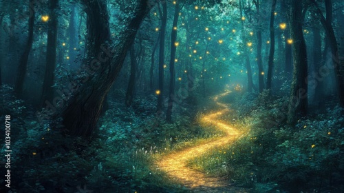 The illuminated path through the forest guided them safely home.