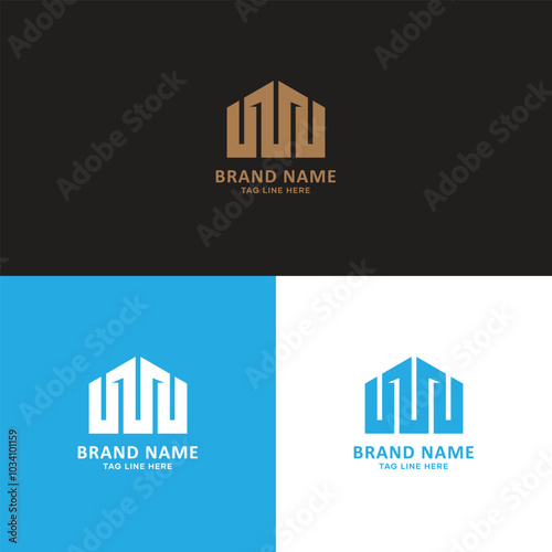 Real estate logo design vector template