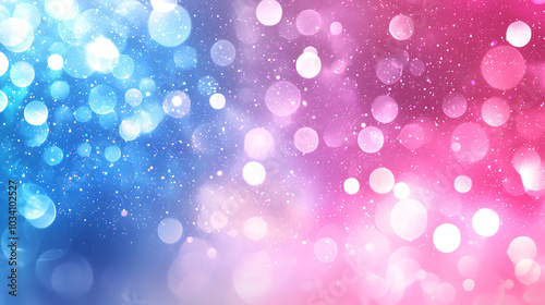 A mesmerizing abstract design featuring a burst of bright pink and blue light. The image depicts dynamic energy release with sparkling bokeh and vibrant light rays