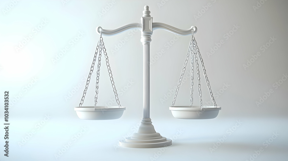 3D Abstract White Balance Scales Concept: Close-Up of Soft-Edged Scales Emphasizing Equilibrium - Represents Mental Balance for Janeiro Branco on Isolated White Background 3D Abstract White Balance Scales Concept: Close-Up of Soft-Edged Scales Emphasizing Equilibrium - Represents Mental Balance for Janeiro Branco on Isolated White Background