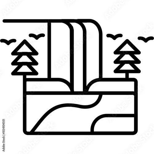 Waterfall Icon