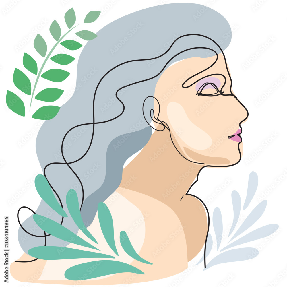 Line drawing woman . Modern Minimalist Style. Vector Illustration For Posters, t-shirts prints Line drawing woman . Modern Minimalist Style. Vector Illustration For Posters, t-shirts prints