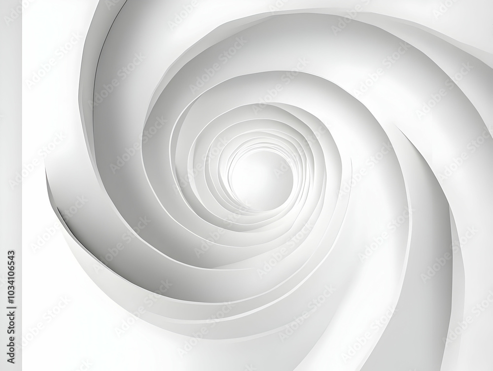Flat Abstract White Growth Spiral Concept - Wide Shot of Spiraling Growth and Progress in Simple Vector Illustration for Janeiro Branco Personal Development. Flat Abstract White Growth Spiral Concept - Wide Shot of Spiraling Growth and Progress in Simple Vector Illustration for Janeiro Branco Personal Development.