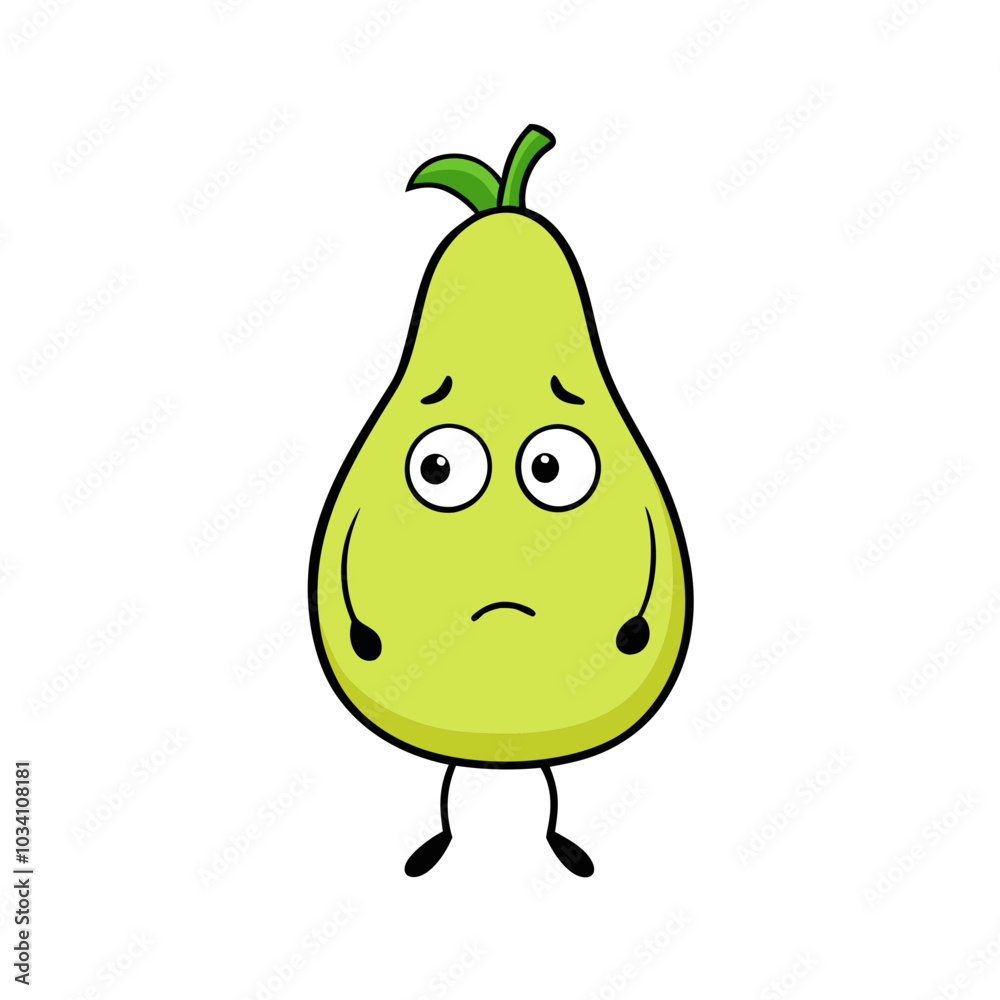 Funny Pear cartoon vector illustration Funny Pear cartoon vector illustration