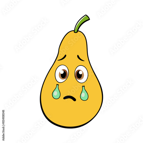 Funny Pear cartoon vector illustration