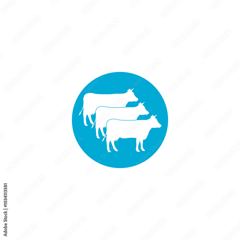 Cow circle icon isolated on transparent background Cow circle icon isolated on transparent background