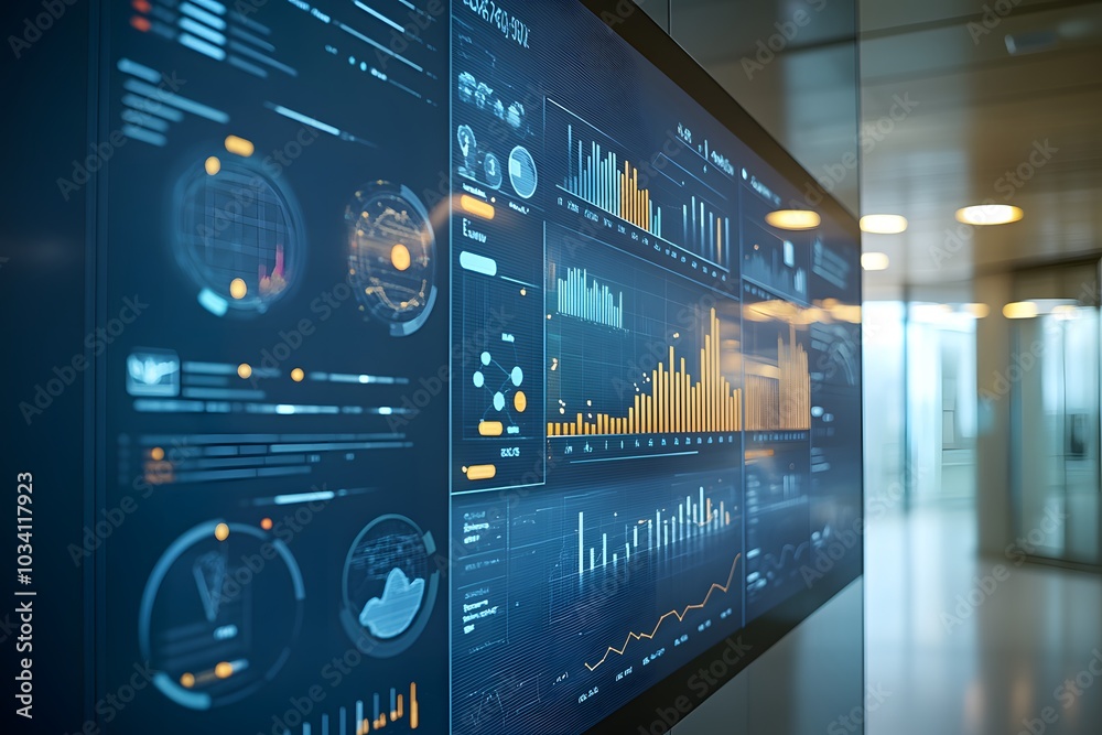 Data Visualization on a Large Digital Display in a Modern Office Data Visualization on a Large Digital Display in a Modern Office