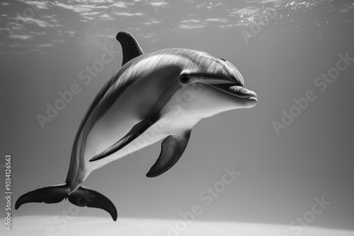 Dolphin in water photo