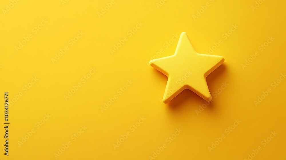 A bright yellow star contrasts against a matching yellow background, creating a cheerful and simple design. A bright yellow star contrasts against a matching yellow background, creating a cheerful and simple design.