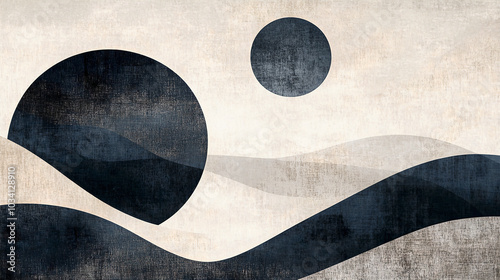 Abstract minimalistic background design. Generative AI.