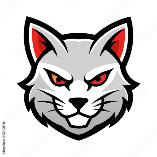 Cat head mascot vector illustration