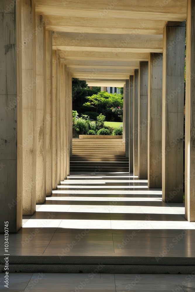 Modernist Public Library with Clean Lines and Natural Light Modernist Public Library with Clean Lines and Natural Light