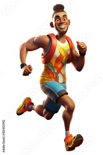 PNG Running jogging cartoon white background.