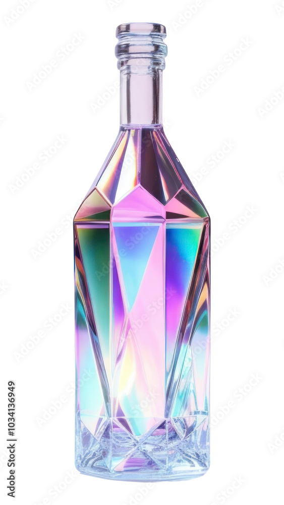 PNG Crystal holographic wine bottle perfume glass drink. PNG Crystal holographic wine bottle perfume glass drink.