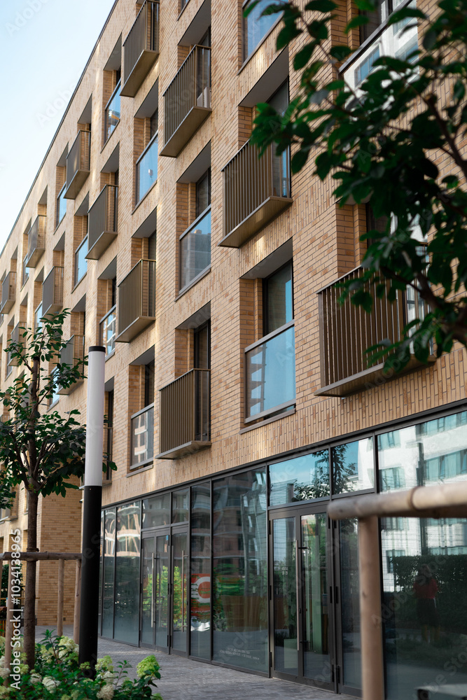 Naklejka premium street in the town