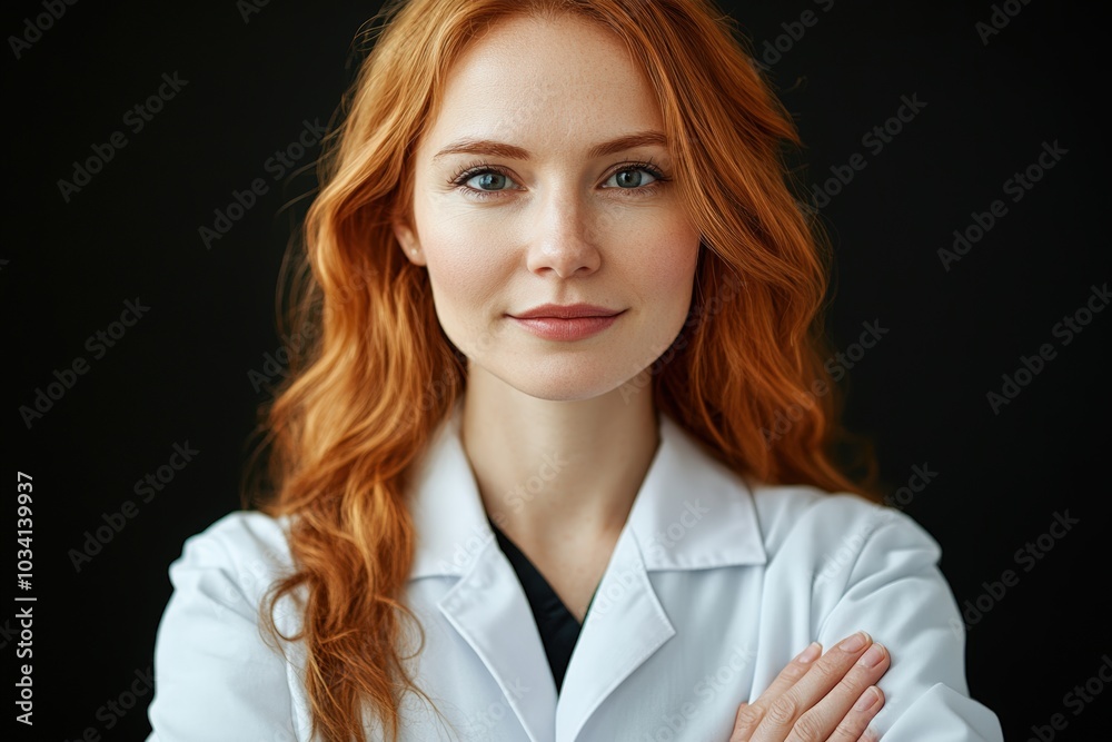 A healthcare professional stands confidently with her arms crossed, embodying professionalism and trust, ready to provide quality medical care A healthcare professional stands confidently with her arms crossed, embodying professionalism and trust, ready to provide quality medical care