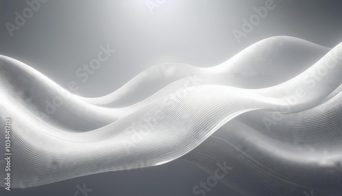 Abstract Circular Background with Glowing Lines and White Light