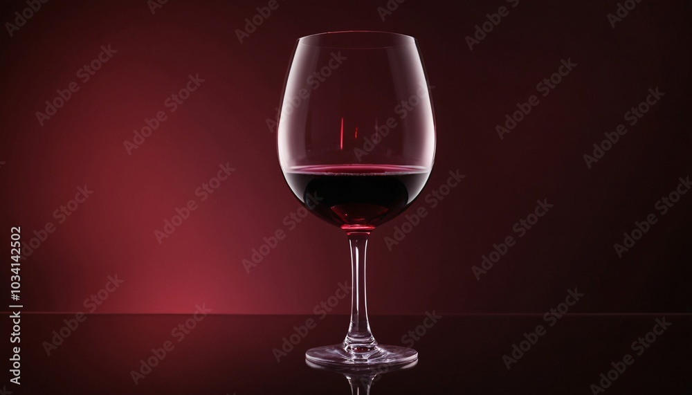 Glass of red wine on a dark red background Glass of red wine on a dark red background