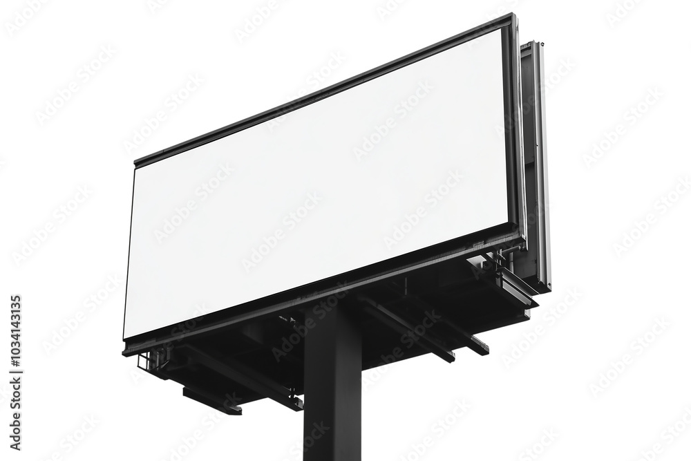 Obraz premium blank billboard isolated on transparent background as a mockup or template