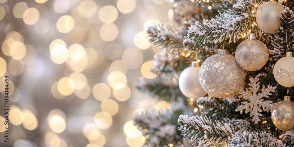 Merry Christmas and Happy New Year with a decorated Christmas tree festive background. Merry Christmas and Happy New Year with a decorated Christmas tree festive background.