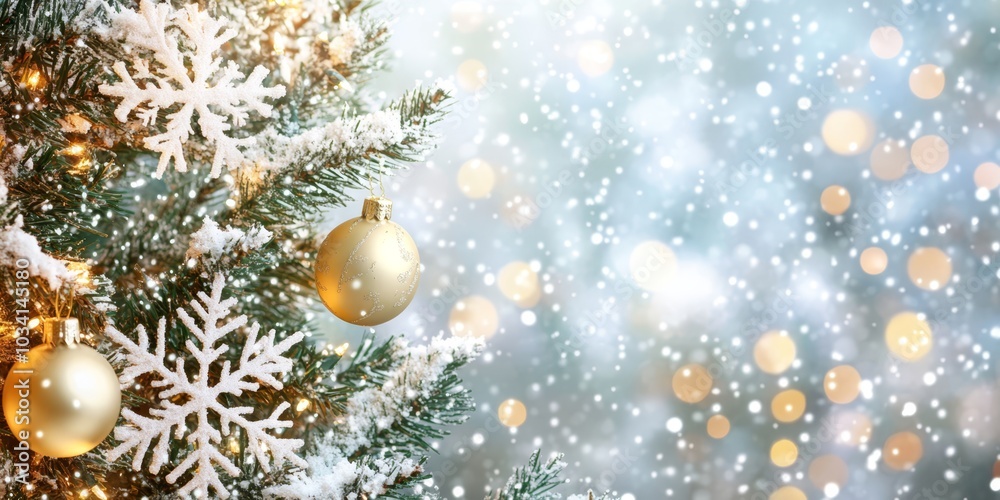 Merry Christmas and Happy New Year with a decorated Christmas tree festive background. Merry Christmas and Happy New Year with a decorated Christmas tree festive background.