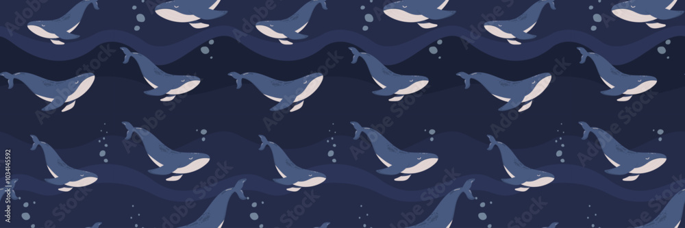 Hand drawn marine life. Seamless pattern with wild sea animals, seaweed and corals. Children's illustration on blue background. Cartoon whales and sperm whales bright colors. Hand drawn marine life. Seamless pattern with wild sea animals, seaweed and corals. Children's illustration on blue background. Cartoon whales and sperm whales bright colors.