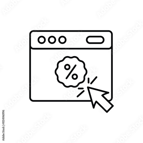 Click Through vector icon