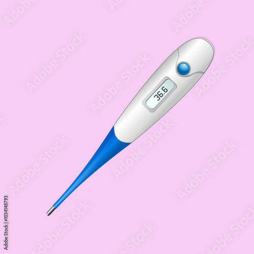 Electronic modern thermometer with screen for displaying body temperature