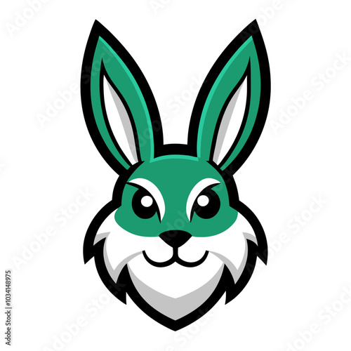 Rabbit head mascot vector illustration photo