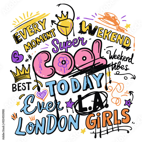T shirt graphics print vector illustration design, graffiti slogan print with neon spray, vector grunge background, Urban typography hipster street art for Tee,