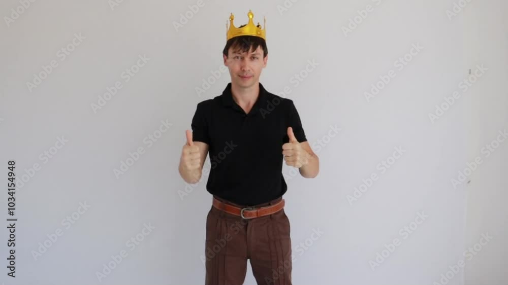 homem usando coroa de rei 