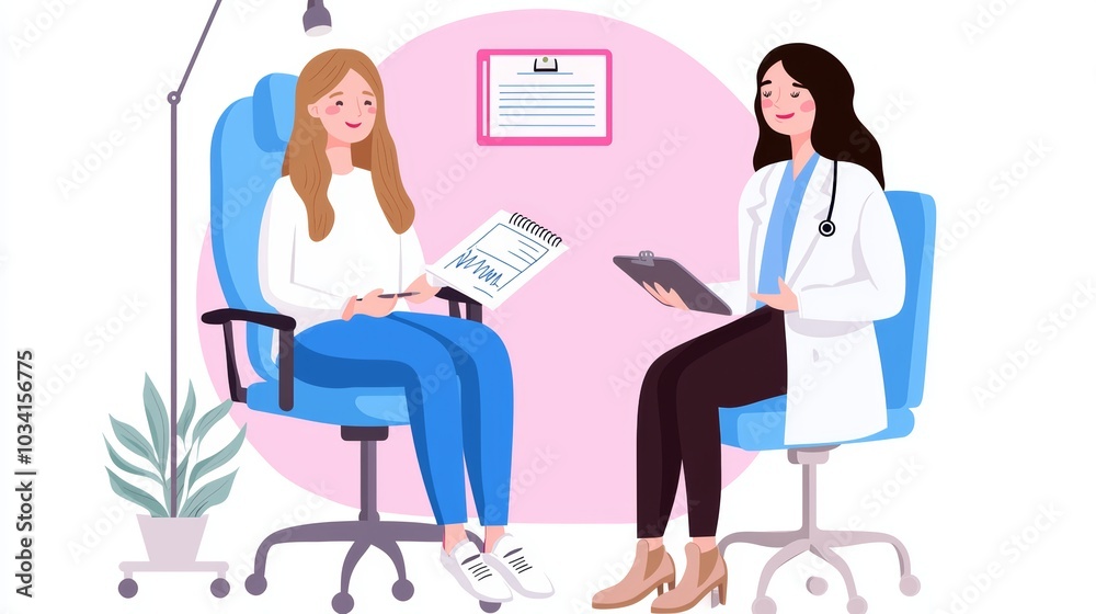 A patient in therapy expressing their struggles while the therapist records insights for the treatment plan. A patient in therapy expressing their struggles while the therapist records insights for the treatment plan.