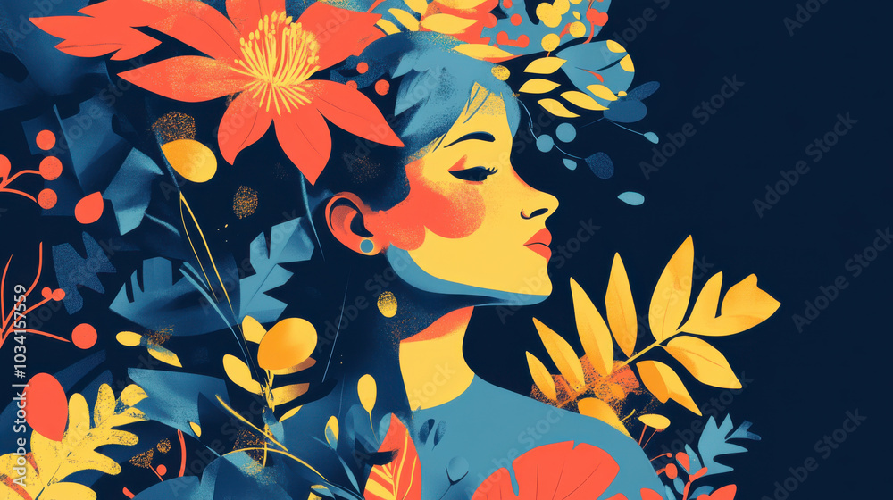 girl with flowers girl with flowers
