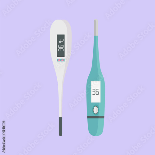 Electronic modern thermometer with screen for displaying body temperature