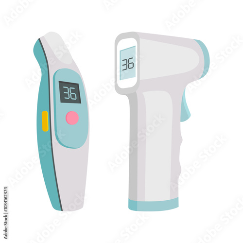 Electronic modern thermometer with screen for displaying body temperature