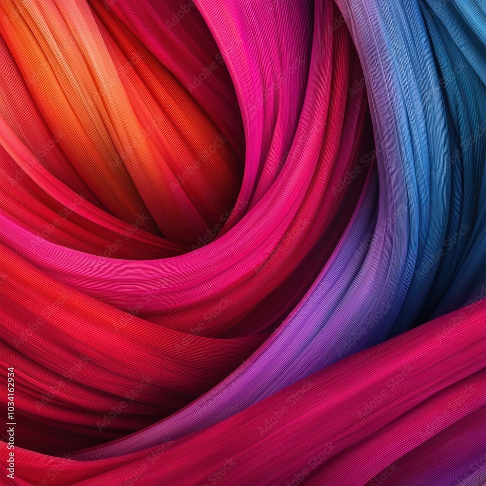 Naklejka premium Vibrant Waves of Color An Artistic Exploration of Textured Abstract Patterns in Bold Hues and Shades