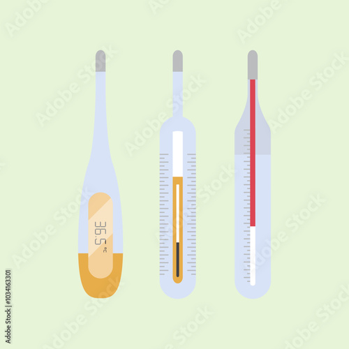 Electronic modern thermometer with screen for displaying body temperature