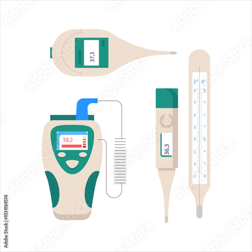Electronic modern thermometer with screen for displaying body temperature