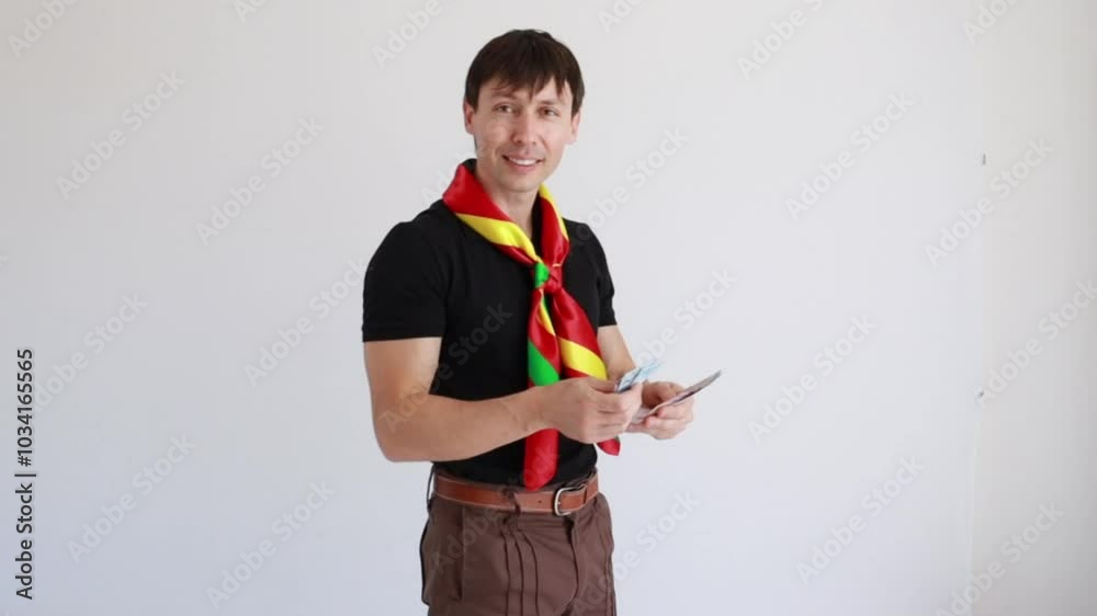 homem gaúcho  pegando dinheiro 