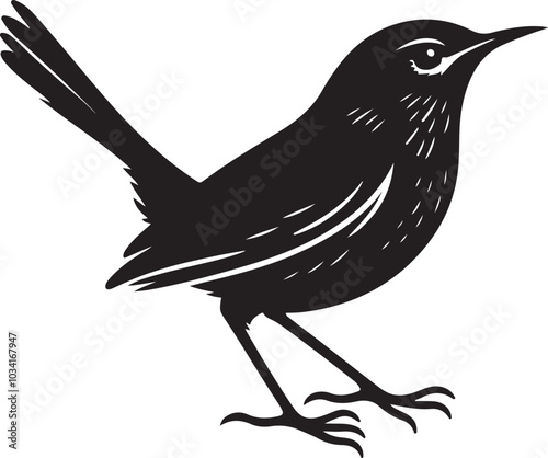 Creative wren vector illustration design