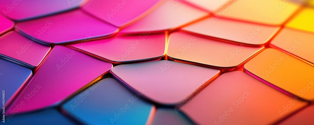 Fototapeta premium Colorful abstract scales in vibrant gradient hues, perfect for design backgrounds.