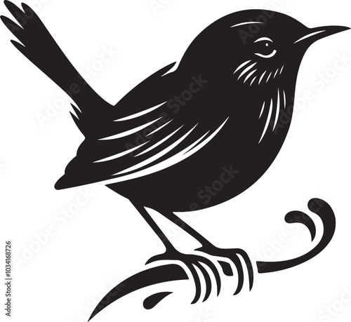 Creative wren vector illustration design