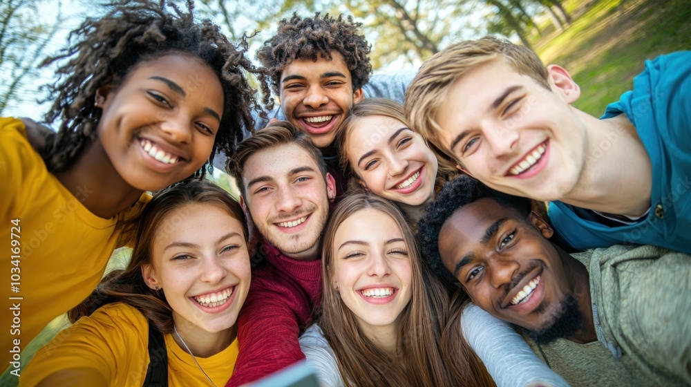 Multicultural cheerful friends taking selfie pic with smart mobile phone device - Youth community people laughing at camera together - Friendship concept with guys and girls having fun outdoors Multicultural cheerful friends taking selfie pic with smart mobile phone device - Youth community people laughing at camera together - Friendship concept with guys and girls having fun outdoors