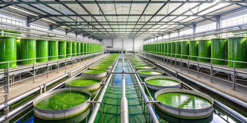 of a lush algae farm producing biofuel as a sustainable energy source, algae, farm, biofuel, sustainable, energy photo